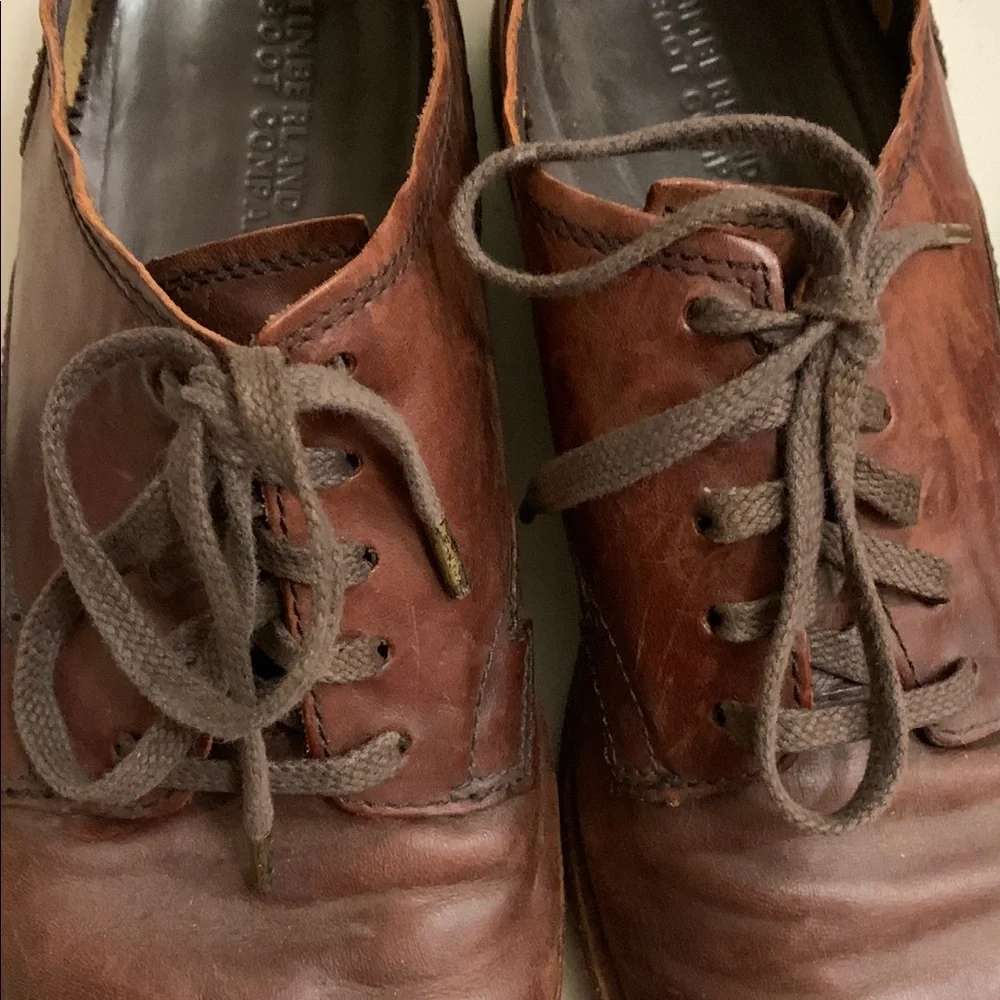 Timberland Boot Company Bardstown Oxford Distressed Brown Leather Shoes Men’s 11